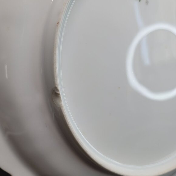 Vintage Platter RC Carmen Bavaria Crown Plate Woman in Garden Green Gold CR14 - Picture 8 of 10